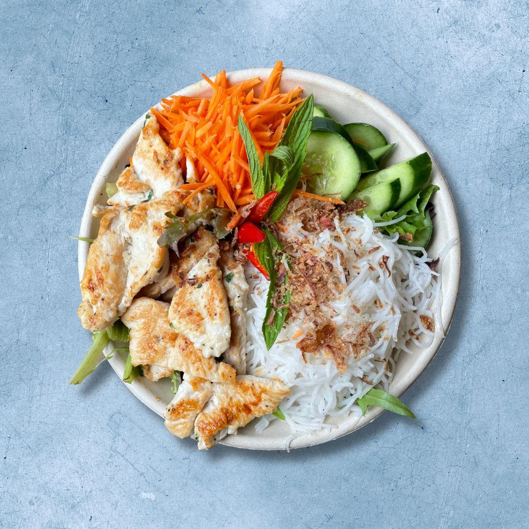 Grilled Chicken Vietnamese Noodle Salad Bowl