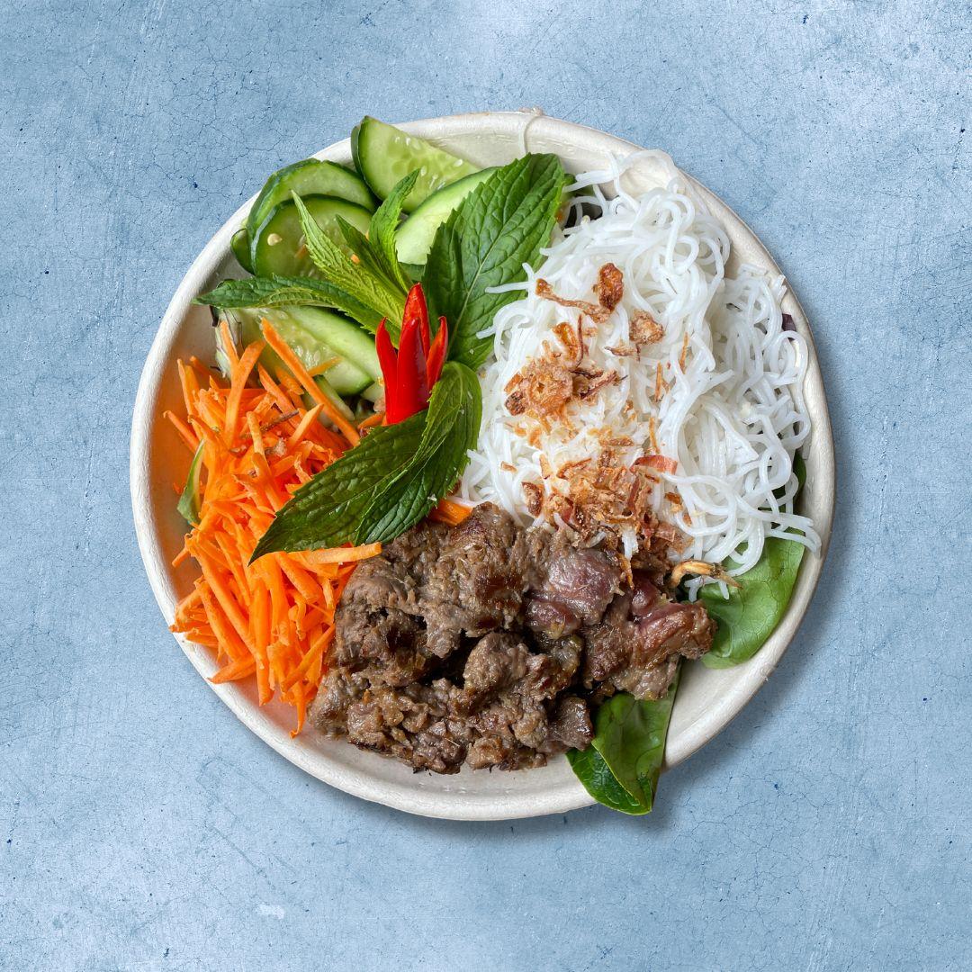 Lemongrass Beef Vietnamese Noodle Salad Bowl