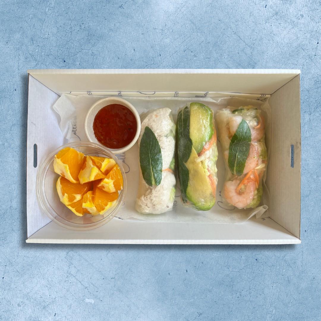 Gluten Free Rice Paper Rolls Lunch Box