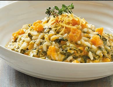 Individual Hot Lunch Vegan Risotto-Pinenut-Pumpkin