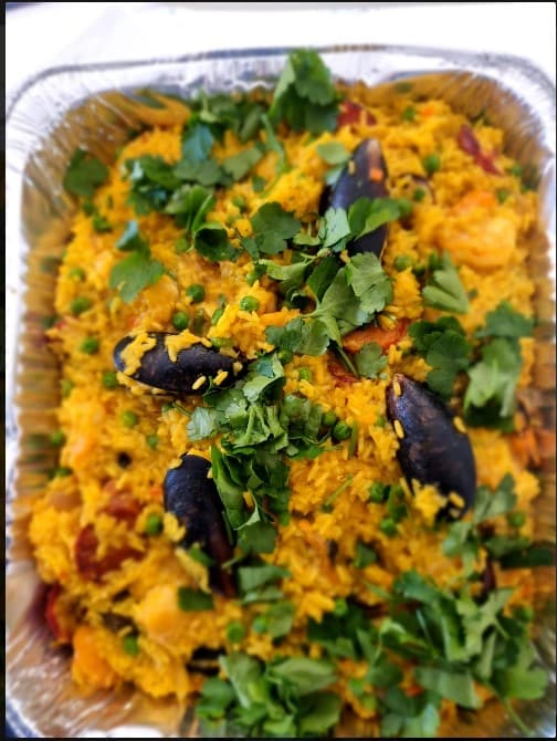 Seafood and Chorizo Paella Platter