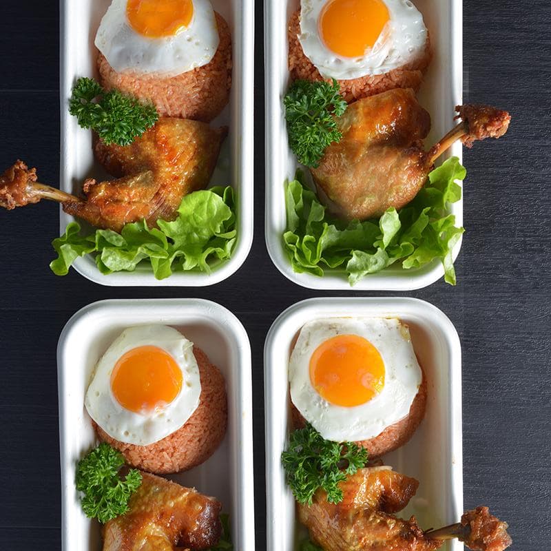 Crispy Chicken with Rice