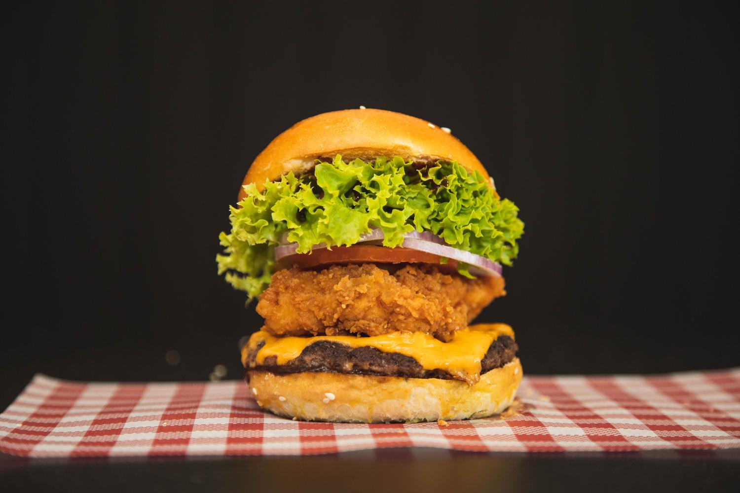 Frankenstein Chicken Burger