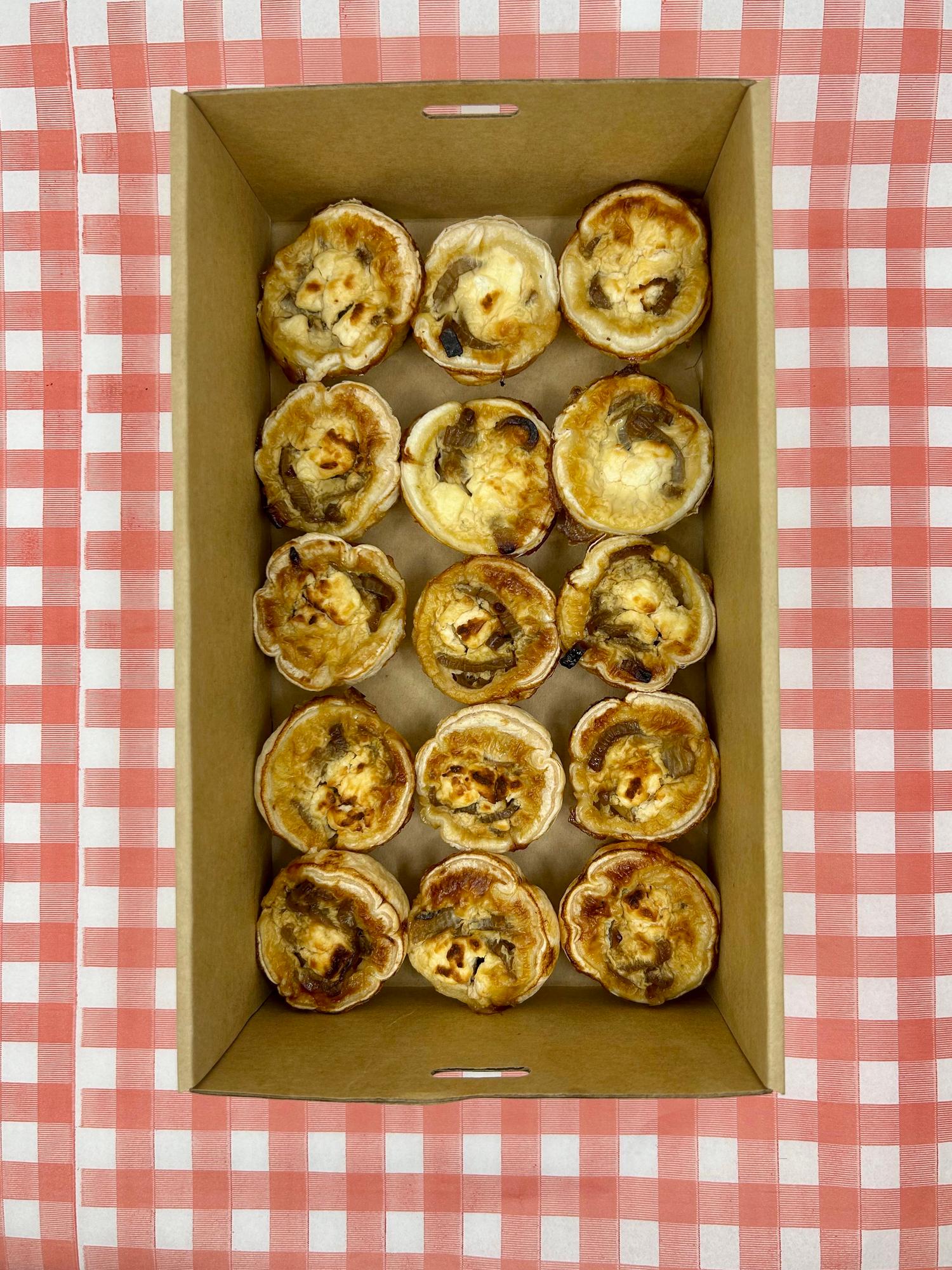 Caramelised Onion and Goats Cheese Tarts