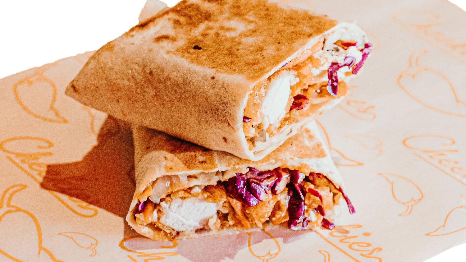 Cheekies Wrap with Crinkle Fries