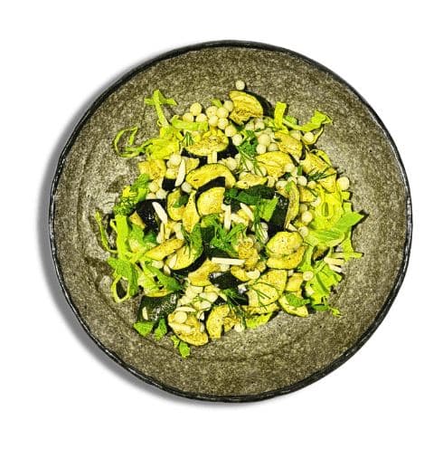 Lemon Herb Couscous with Roasted Zucchini Salad