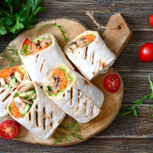 Wrap smoked salmon