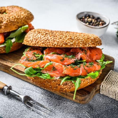 Smoked salmon sandwich