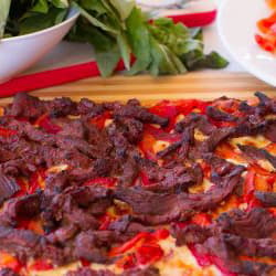 Marinated Beef Pizza