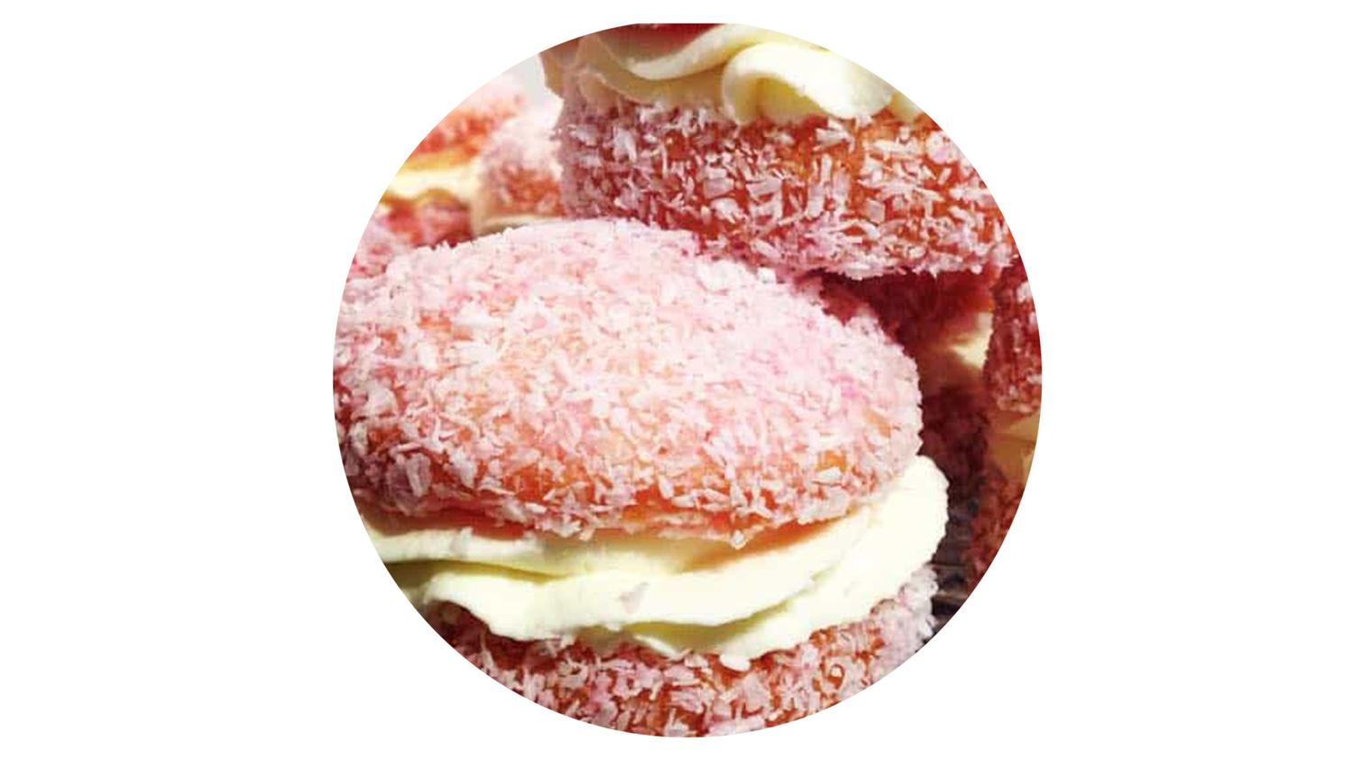 Raspberry Jelly Cakes with Vanilla Cream Icing