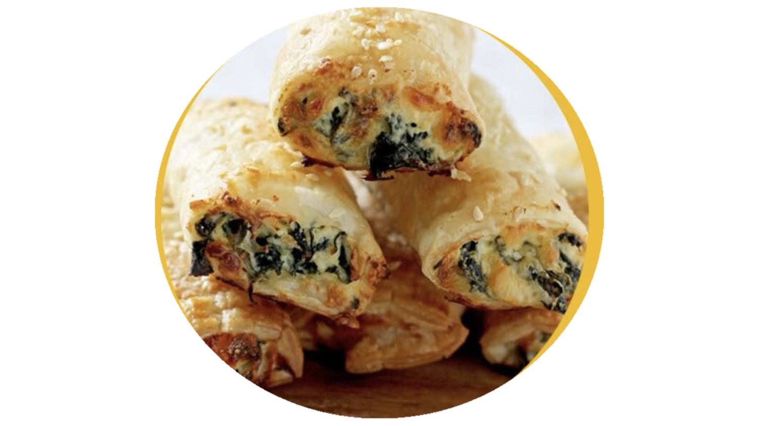 Spinach and Cheese Cocktail Roll