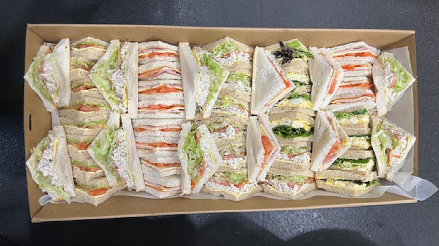 Vegetarian Simple Triangle Pointed Sandwich
