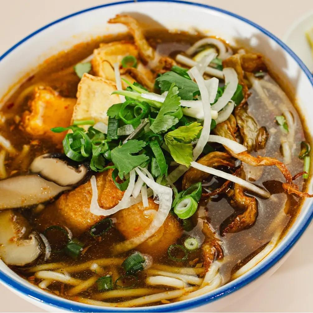 Vegan Lemongrass Noodle Soup (Bun Bo Hue Chay)