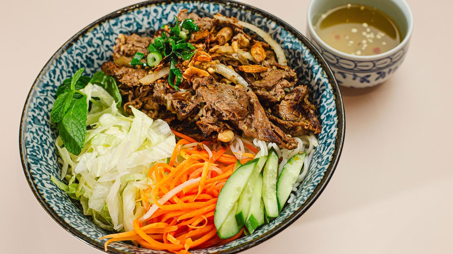 Lemongrass Beef Vermicelli Noodle Bowl