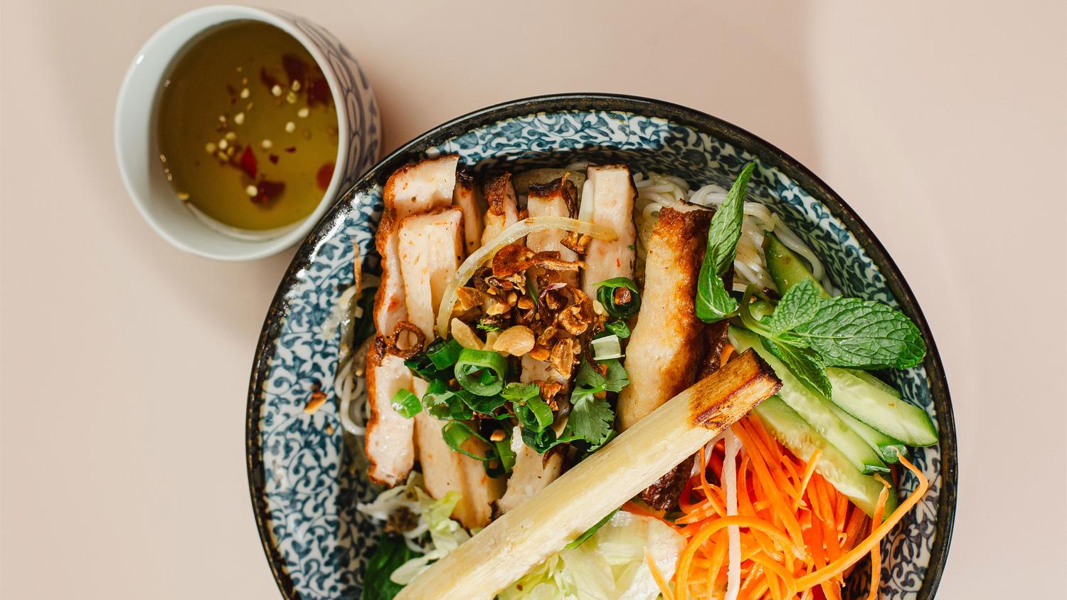Sugarcane Prawn Vermicelli Noodle Bowl