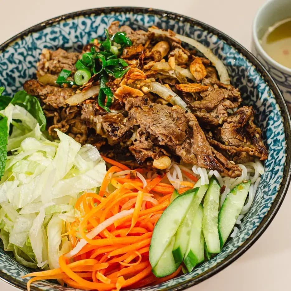 Basil Beef Vermicelli Noodle Bowl