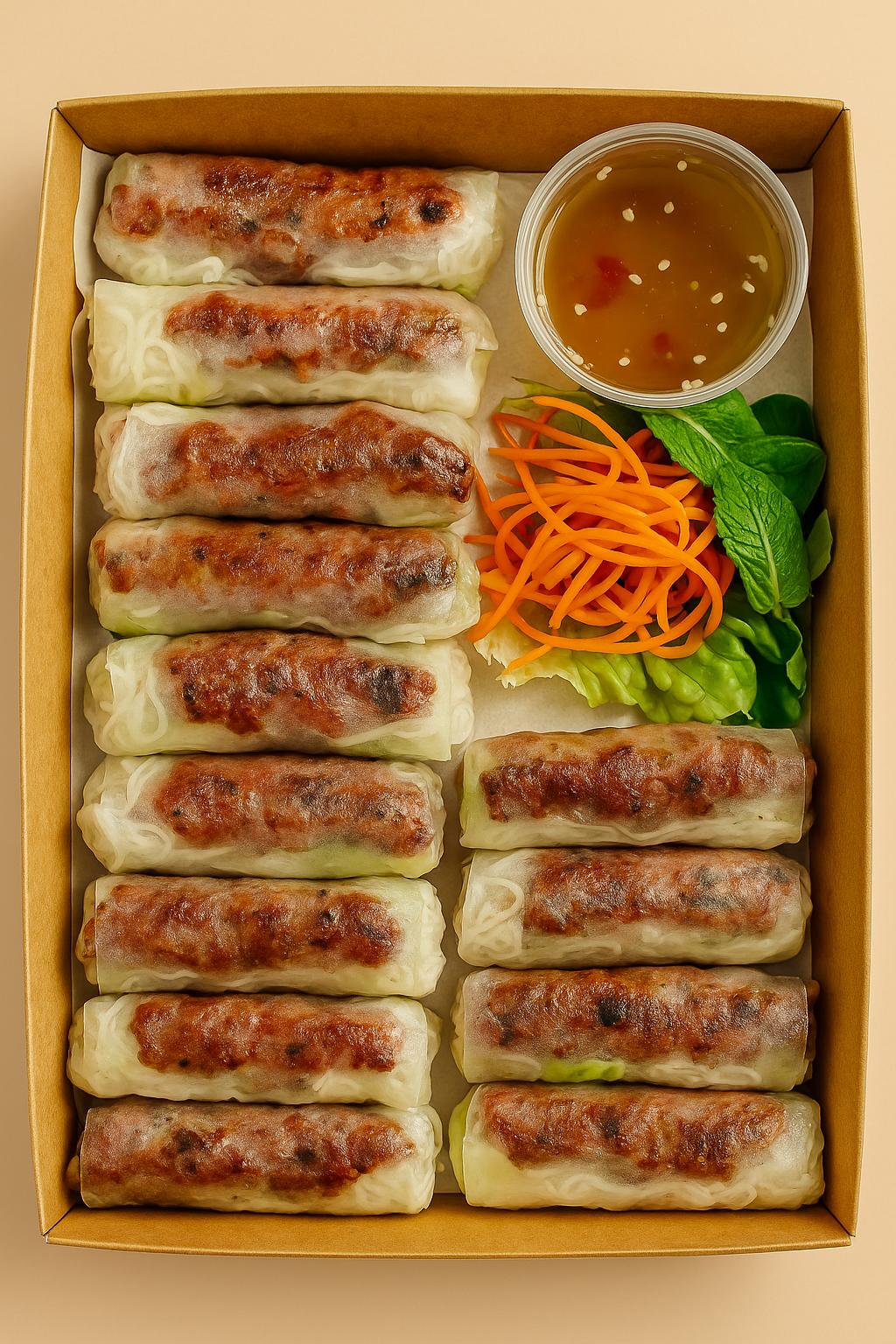 Chargrilled Pork Rice Paper Rolls (Platter of 12)