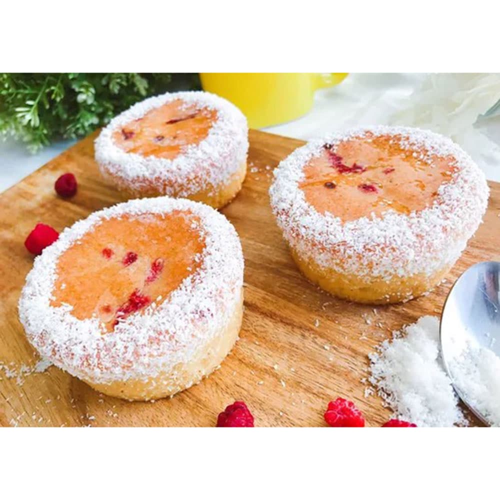Box of Flourless Coconut Raspberry Cake (3 Inch)