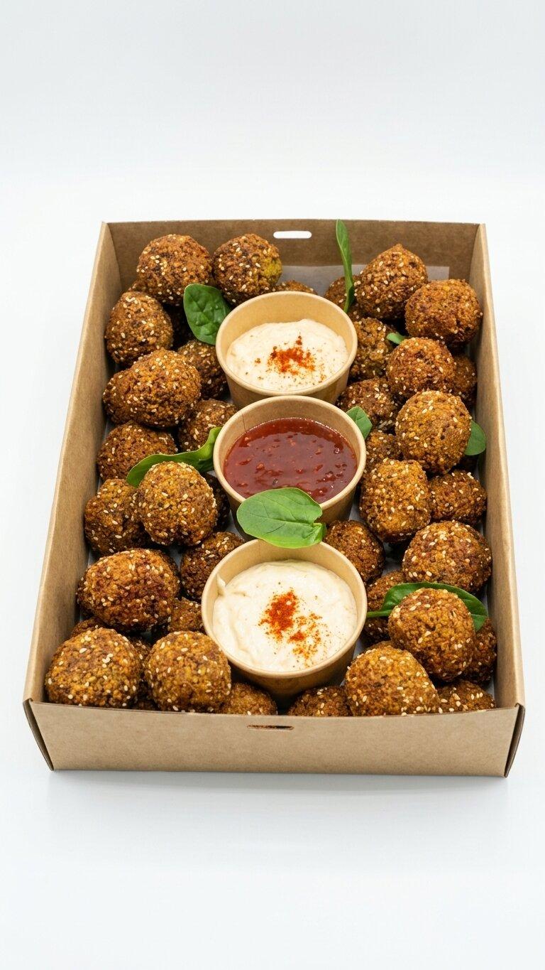 House Falafel Box with Smooth Hummus (Small)
