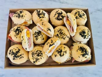 Mini Bacon and Egg Breakfast Rolls (Box of 12)
