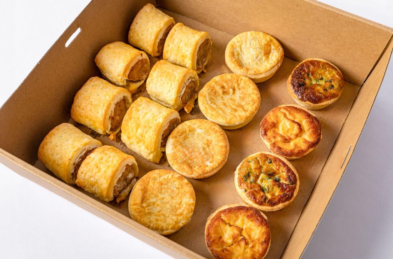 Mini Sausage Roll, Pies and Quiche Box (24 Pieces)