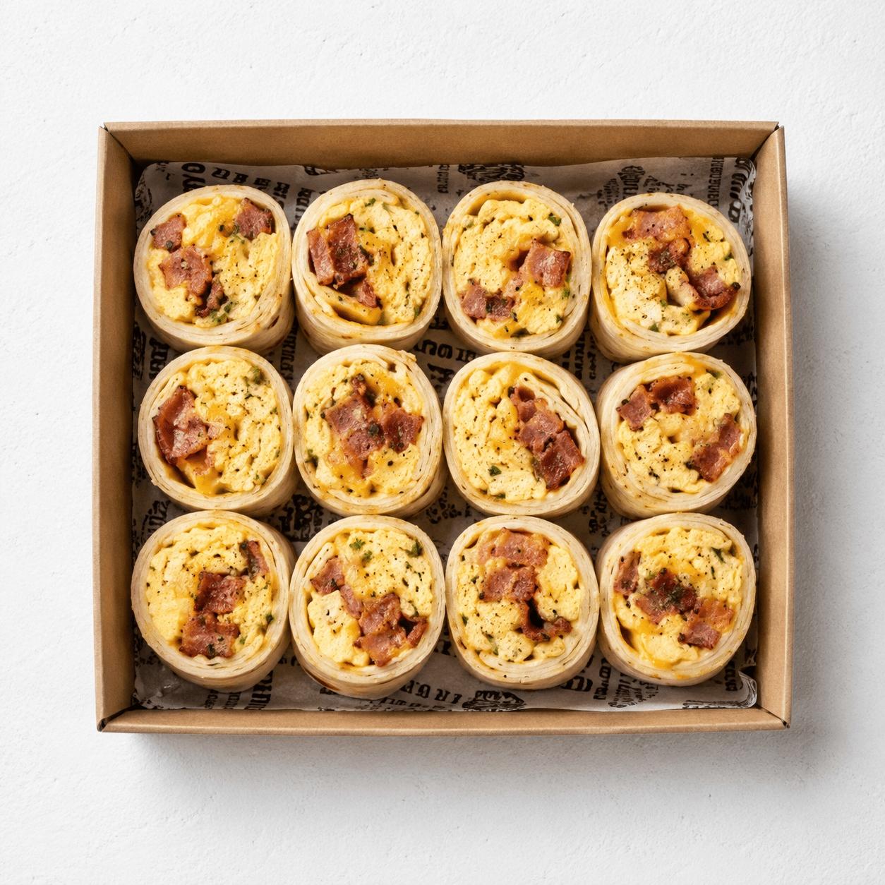 Egg, Bacon & Cheese Breakfast Wrap Box (6pcs)