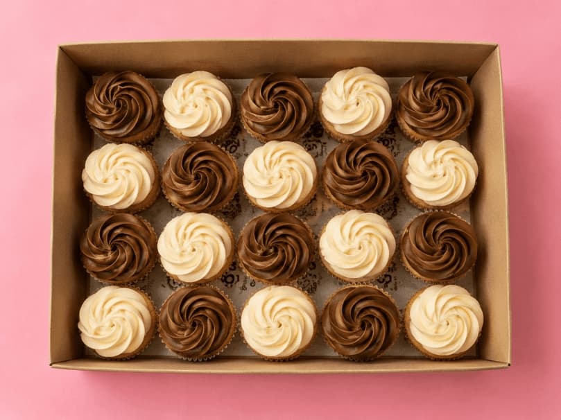 Chocolate & Vanilla Cupcake Box (6pcs)