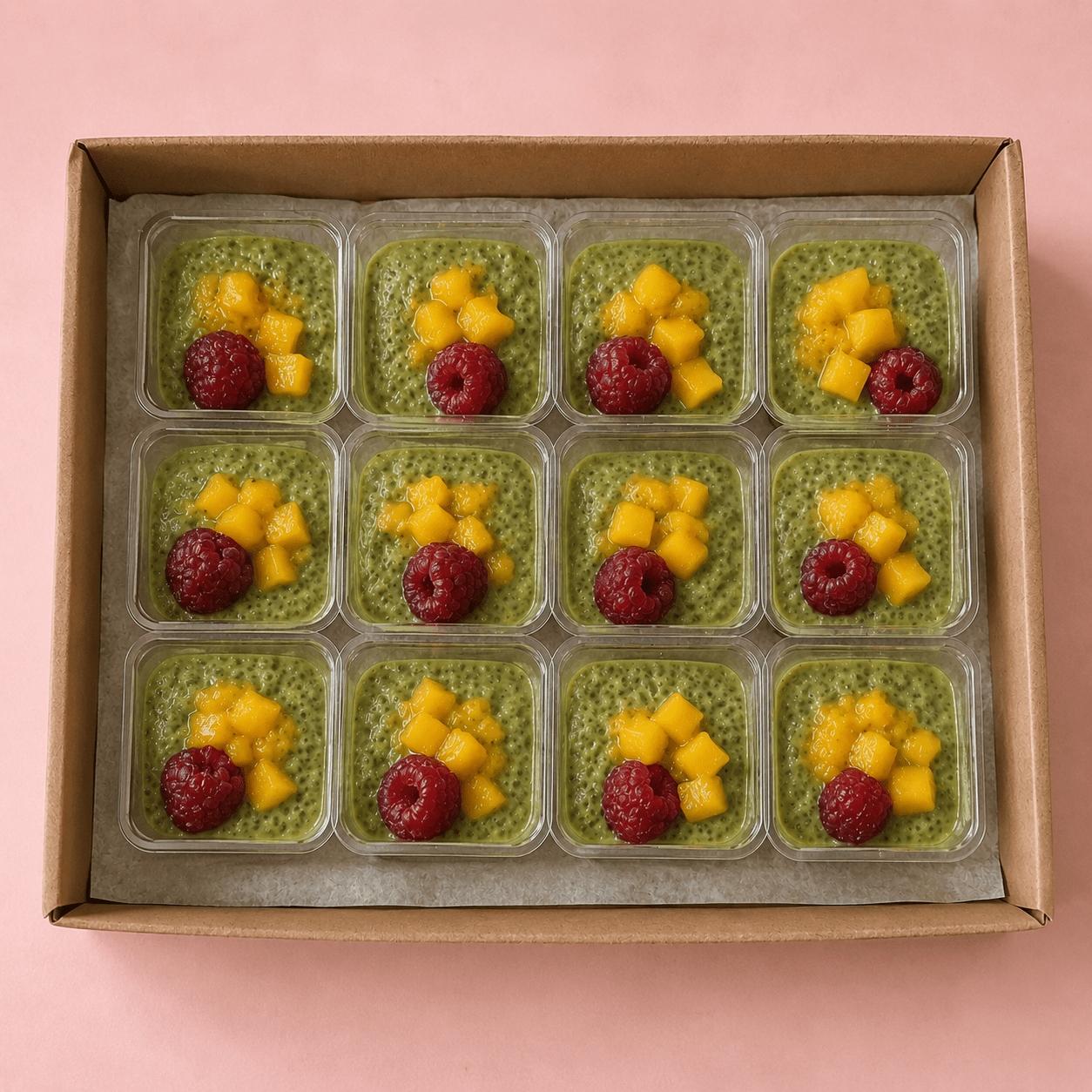 Matcha Pudding, Vanilla, Mango & Peach Box (6pcs)