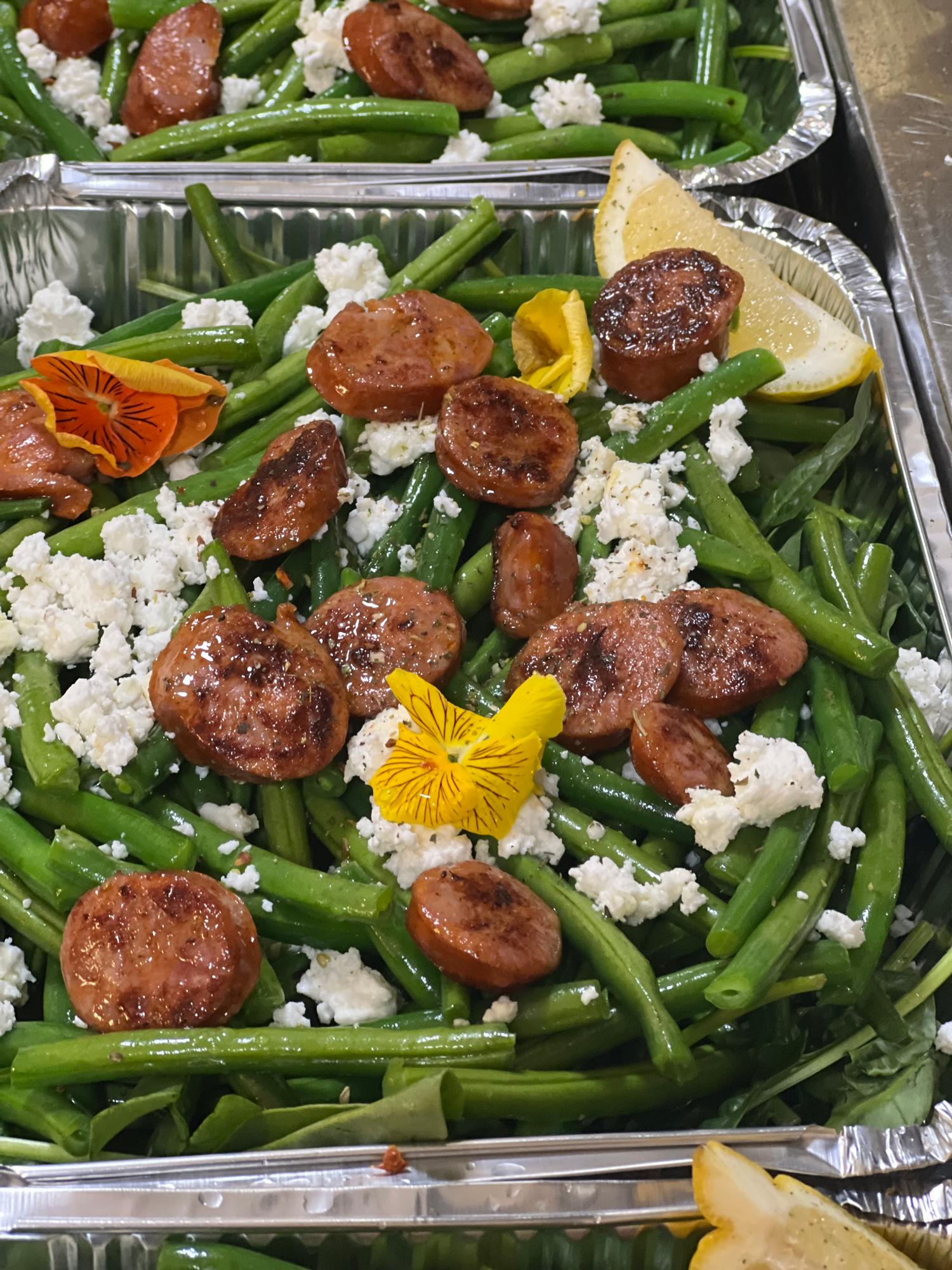 Chorizo, Fetta & Green Bean Salad (Small Platter)