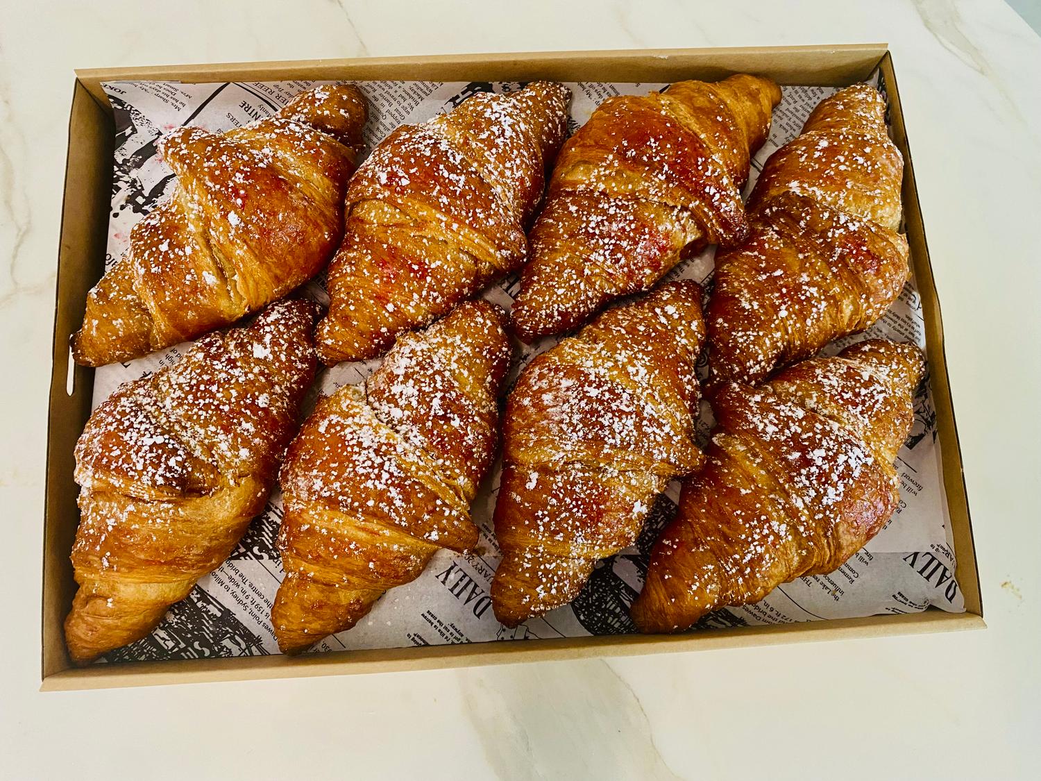 Vegan Raspberry Croissants