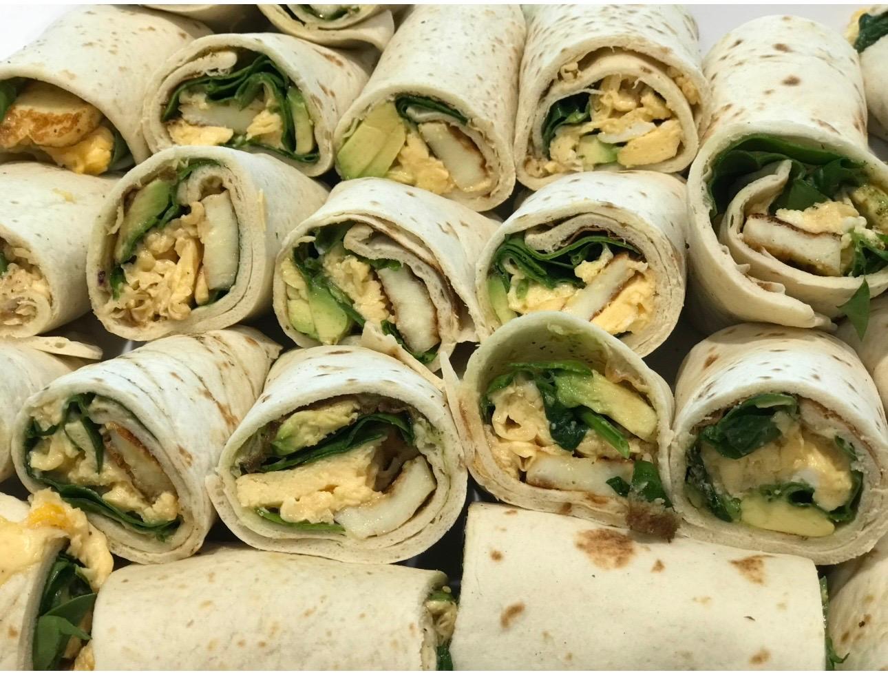 Avocado, Haloumi & Scrambled Egg Breakfast Wrap
