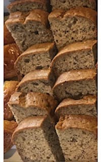 Homemade Banana Bread Slice