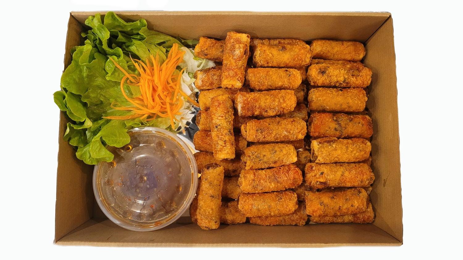 Homemade Spring Rolls (Platter of 40 Pieces)