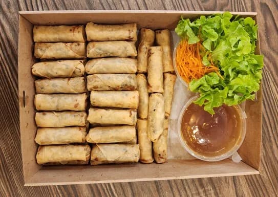 Vegetarian Homemade Spring Rolls-Platter of 30 Pcs