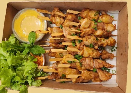 Satay Chicken Skewers (Box of 24 Pieces)