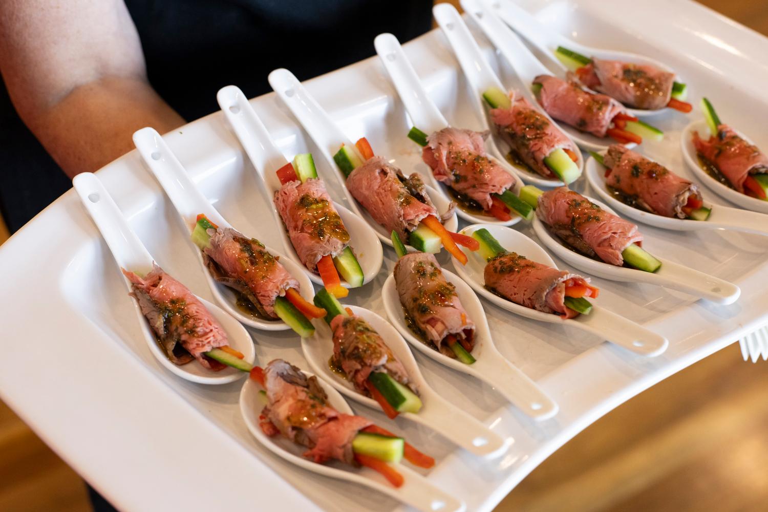Thai Beef Rolls w Mint Soy Dressing (Box of 15)