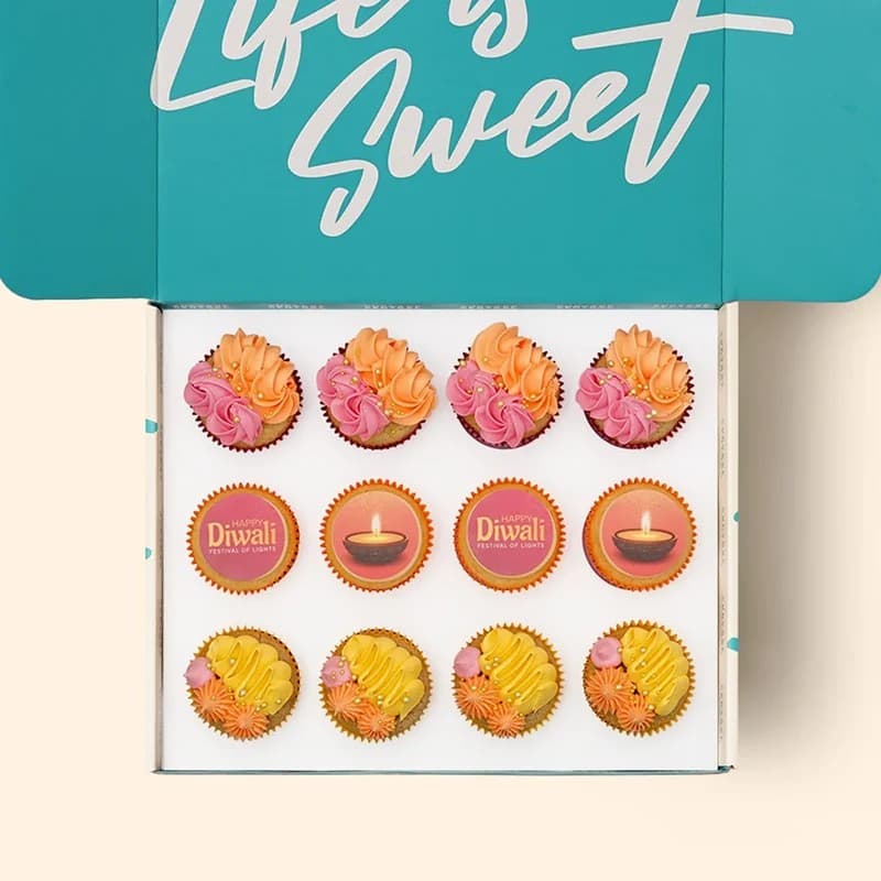 Diwali Cupcake Gift Box (12pcs)