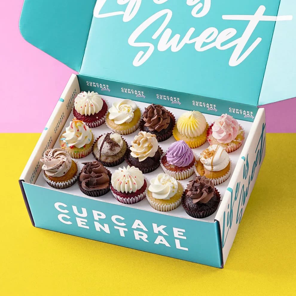 Assorted Mini Cupcake Gift Box (15 Pieces)