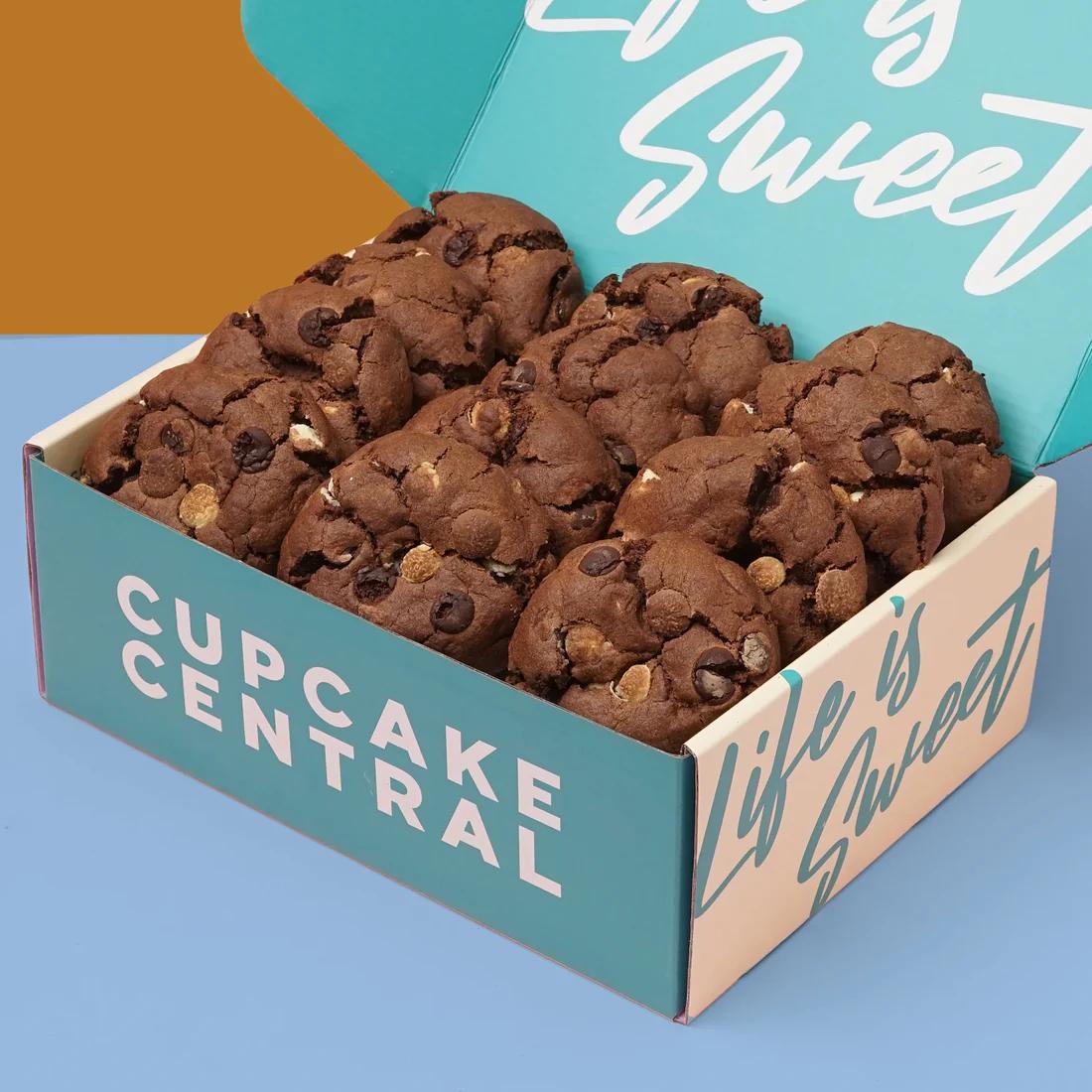 Triple Chocolate Cookie Gift Box (12 Pieces)