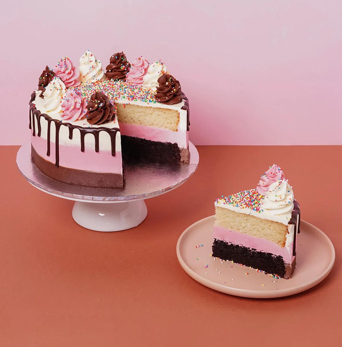 Neapolitan Birthday Cake