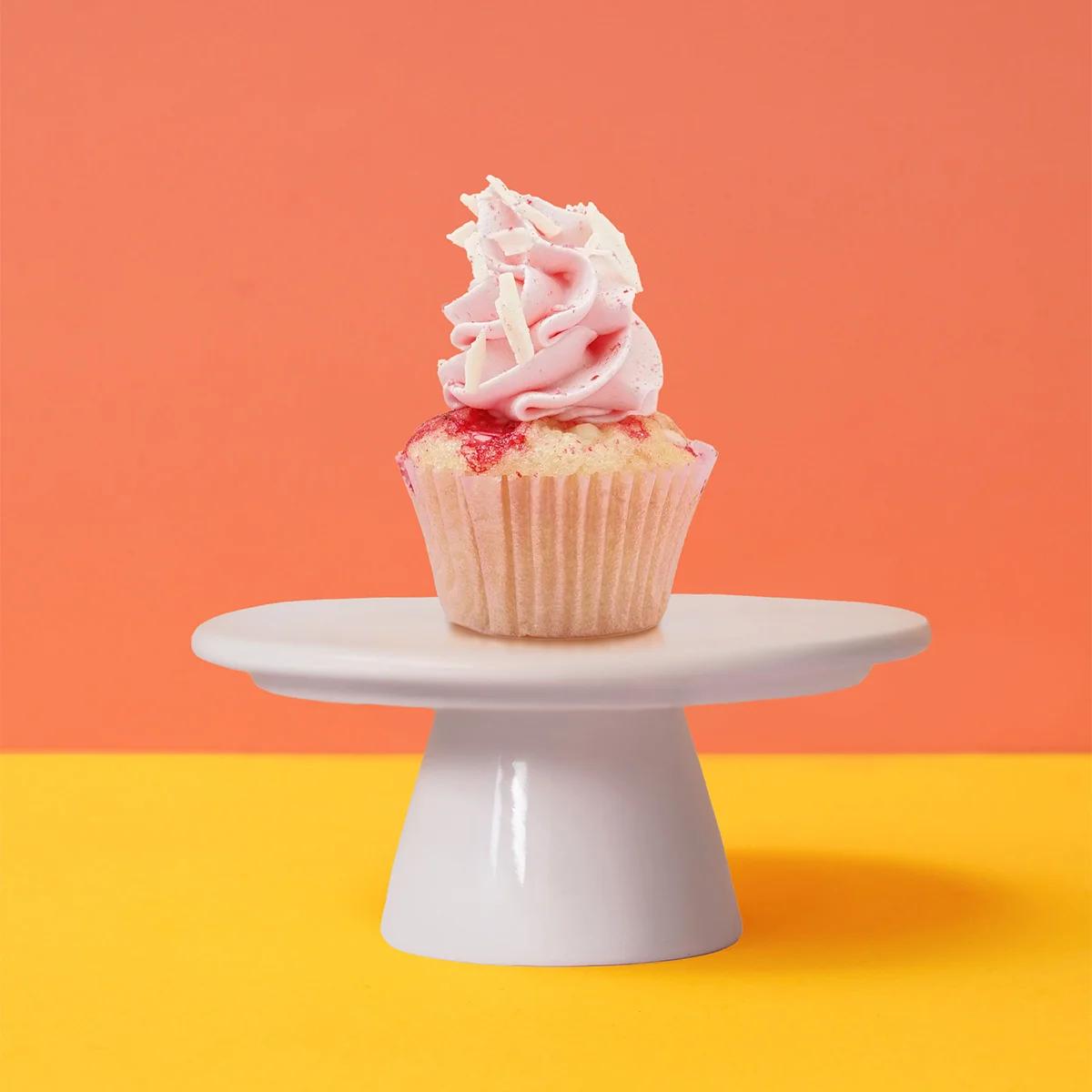 Mini Raspberry White Chocolate Cupcake