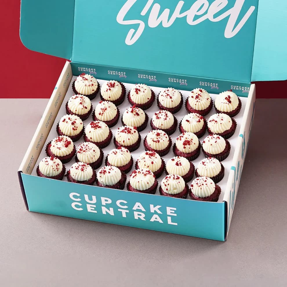 Mini Red Velvet Cupcake Gift Box (30 Pieces)