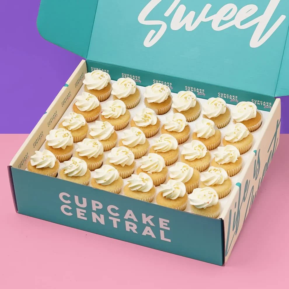Mini Vanilla Vanilla Cupcake Gift Box (30 Pieces)