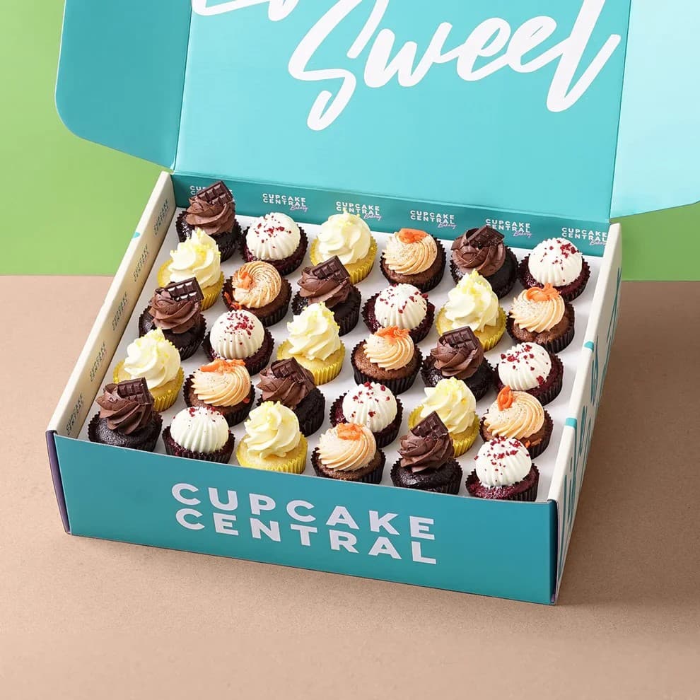 Gluten Free Assorted Mini Cupcakes Box (30 Pieces)