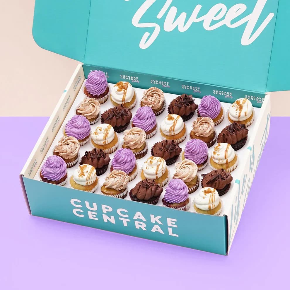 Vegan Assorted Mini Cupcakes Gift Box (30 Pieces)