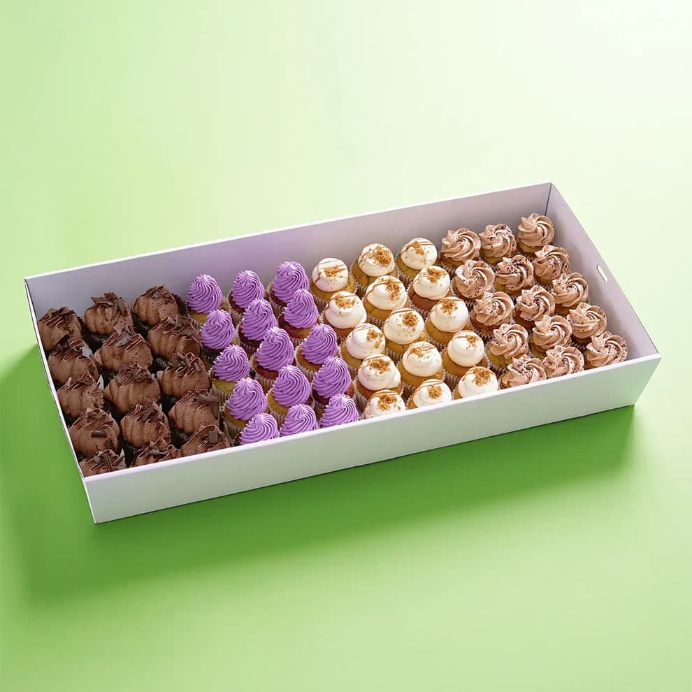 Vegan Mini Cupcake Catering Dessert Box (60 Pcs)