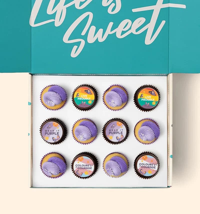 Wear It Purple Cupcake Gift Box (12pcs)