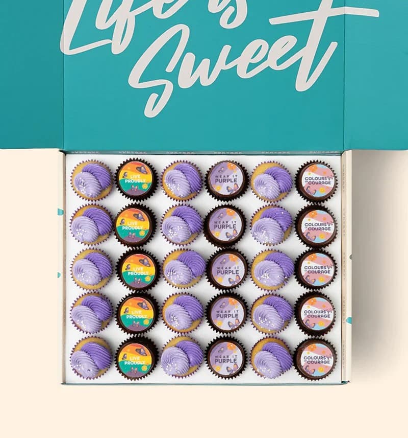 Wear It Purple Mini Vegan Cupcake Gift Box (30pcs)