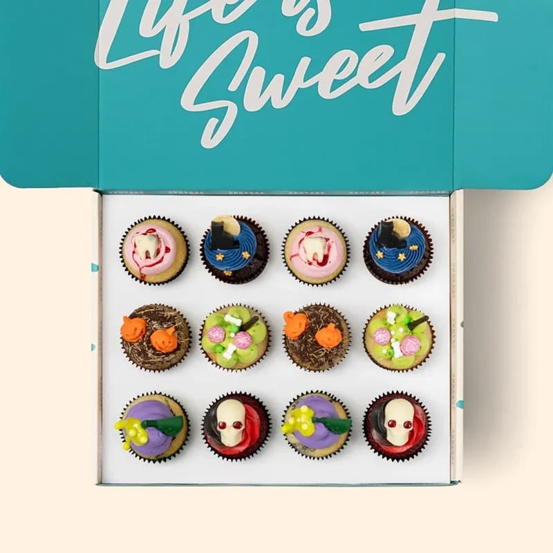 Halloween Cupcake Gift Box (12 Pieces)