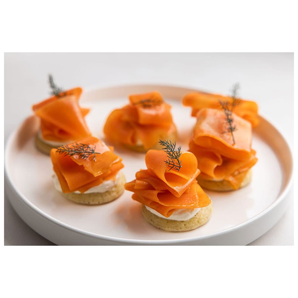 Smoked Carrot Lox Blini